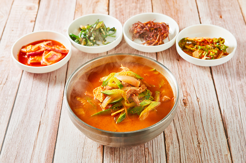 “Warm Embrace of Comfort: Zucchini and Rice Soup (애호박 국밥)”