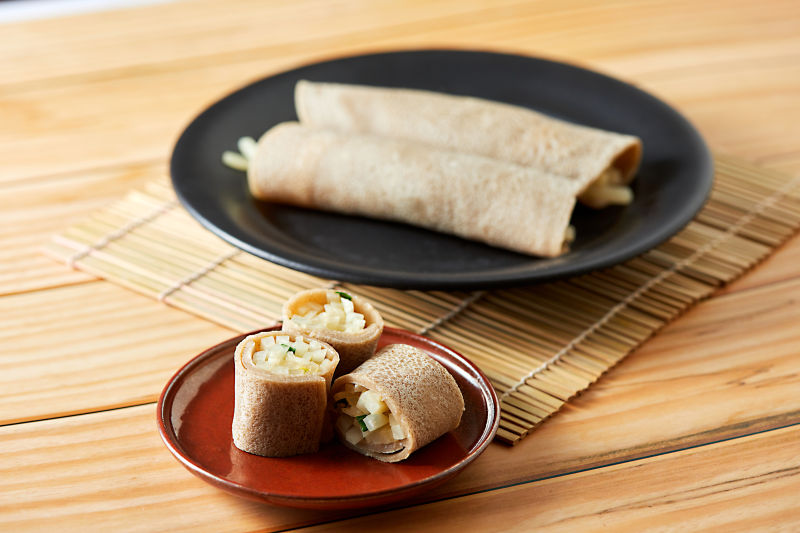 “My Delightful Buckwheat Crepes with Radish Surprise”